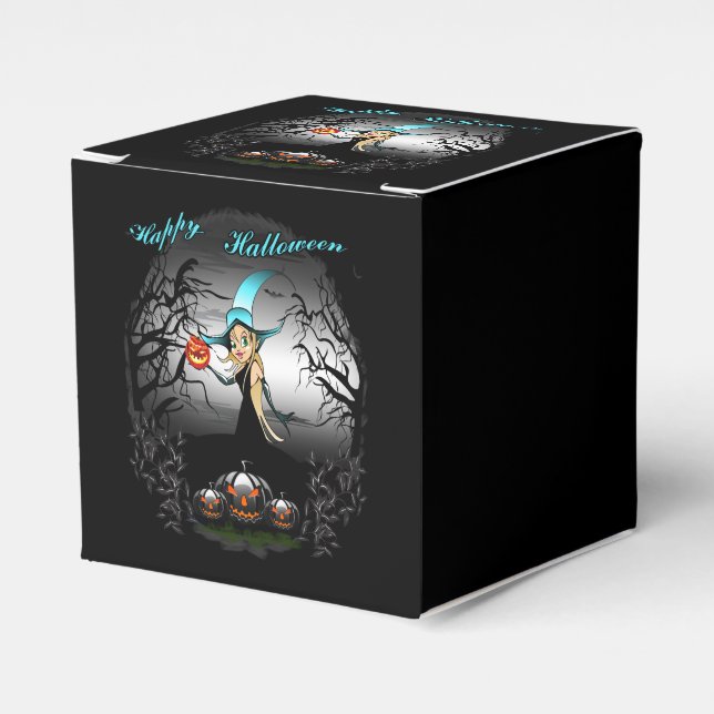 Caja Para Regalos Feliz Halloween (Costado Anverso)