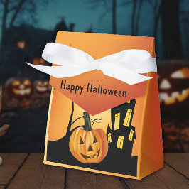 Caja Para Regalos Feliz Halloween Jack O' Lantern Scene