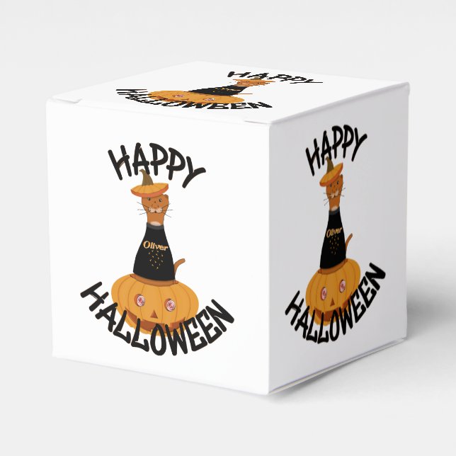 Caja Para Regalos ¡Feliz Halloween Oliver! (Costado Anverso)