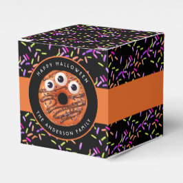 Caja Para Regalos Feliz Naranja de Halloween Monster Donut Sprinkles
