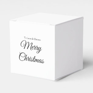 Caja Para Regalos Feliz Navidad añadir nombre de texto personalizado