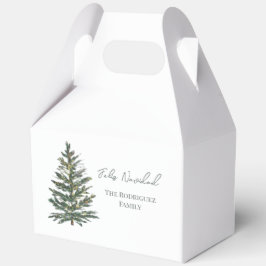 Caja Para Regalos Feliz Navidad Árbol con luces