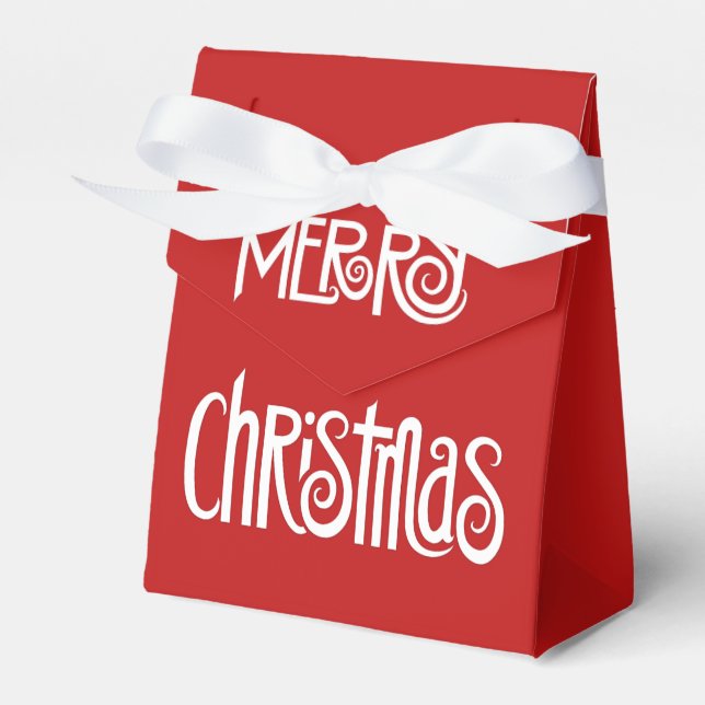 Caja Para Regalos Feliz Navidad blanca (Front Side)