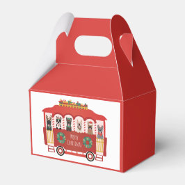 Caja Para Regalos Feliz Navidad Bulldoges franceses Holiday Trolly