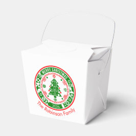 Caja Para Regalos Feliz Navidad con nombre familiar