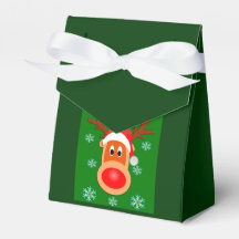 Feliz Navidad Cute Deer Tent Favor Box