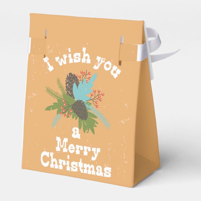 Caja Para Regalos Feliz Navidad Decoración (Reverso)