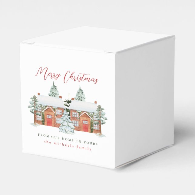 Caja Para Regalos Feliz Navidad desde nuestra casa a la tuya (Costado Anverso)