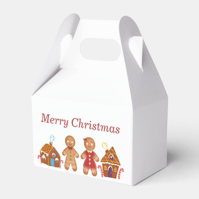 Caja Para Regalos Feliz Navidad Gingerbread (Front Side)