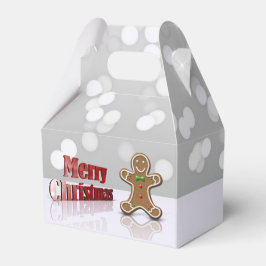 Caja Para Regalos Feliz Navidad Gingerbread Man