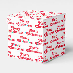 Caja Para Regalos Feliz Navidad patrón blanco rojo lindo