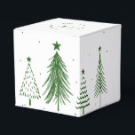 Caja Para Regalos Feliz Navidad | Patrón de árbol de Navidad<br><div class="desc">El diseño presenta un sencillo patrón de árbol de Navidad.</div>