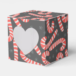 Caja Para Regalos Feliz Navidad Peppermint Candy Canes Snowflakes