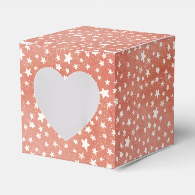 Caja Para Regalos Feliz Navidad, pequeñas estrellas blancas tambaleá (Anverso)