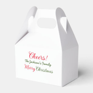 Caja Para Regalos feliz navidad saludos agregar nombre de familia te