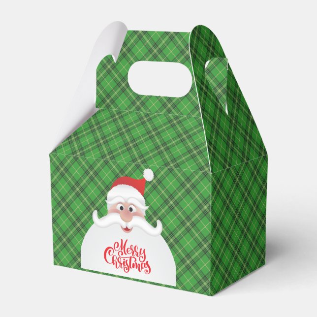 Caja Para Regalos Feliz navidad Santa Gable Favor Box (Front Side)
