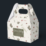 Caja Para Regalos Feliz navidad silenciada Holly Foliage<br><div class="desc">Holly,  poinsettias y elementos de follaje de invierno con colores mullidos sobre un fondo de color crema. Encabezado de "Feliz Navidad". Por favor,  contacte con cualquier comentario o para obtener ayuda de personalización. ¡Siempre feliz de ayudar!</div>