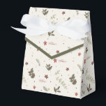 Caja Para Regalos Feliz navidad silenciada Holly Foliage<br><div class="desc">Holly,  poinsettias y elementos de follaje de invierno con colores mullidos sobre un fondo de color crema. Encabezado de "Feliz Navidad". Por favor,  contacte con cualquier comentario o para obtener ayuda de personalización. ¡Siempre feliz de ayudar!</div>