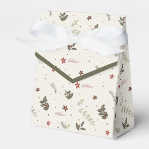 Caja Para Regalos Feliz navidad silenciada Holly Foliage