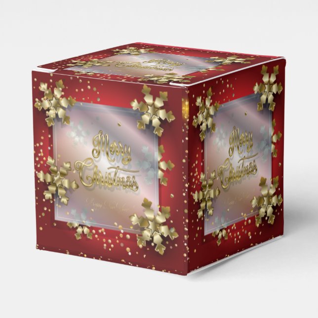 Caja Para Regalos ¡Feliz Navidad y Año Nuevo! 20XX Gold Luxury (Costado Anverso)