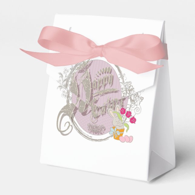 Caja Para Regalos Feliz Pascua - Favor Box (Front Side)