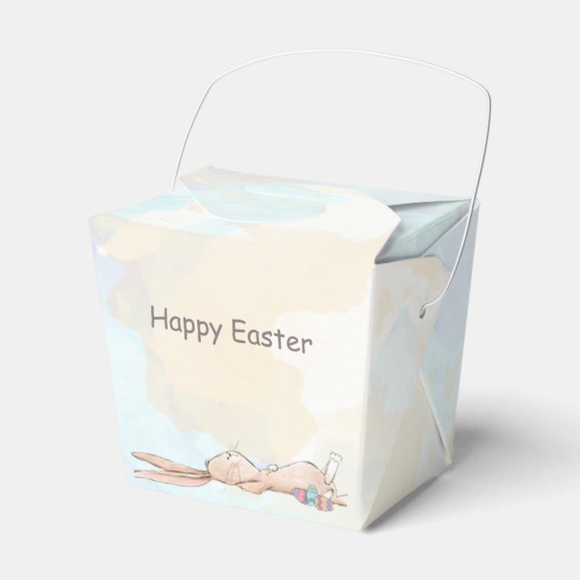 Caja Para Regalos Feliz Pascua Guay Bunny Rabbit Eggs Butterfly (Front Side)