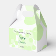 Feliz Pascua lunares grises verdes apellido