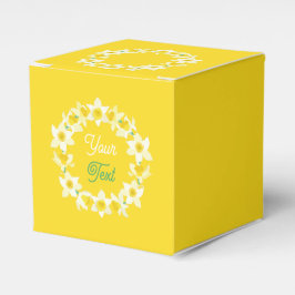 Caja Para Regalos Feliz Pascua. Narcisos amarillos Primavera Moderna