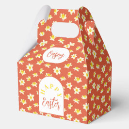 Caja Para Regalos Feliz Pascua. Narcisos amarillos Primavera Moderna