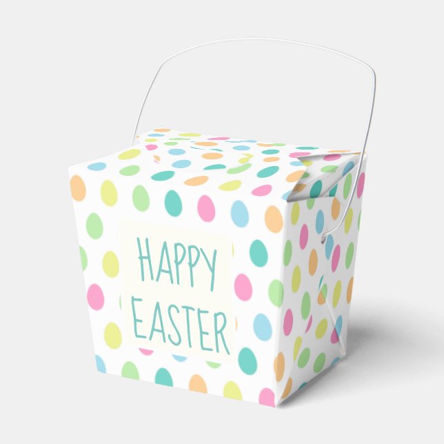 Caja Para Regalos Feliz Pastel de Pascua Colorido (Front Side)