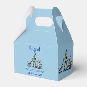 Caja Para Regalos Feliz personalizado de trío de robots lindos
