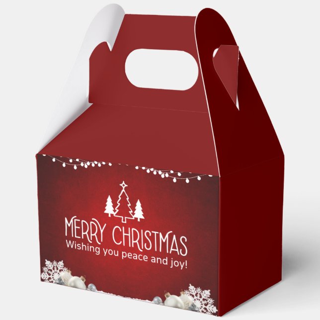 Caja Para Regalos Feliz Regalo de Navidad - Festividades de paz y di (Reverso )
