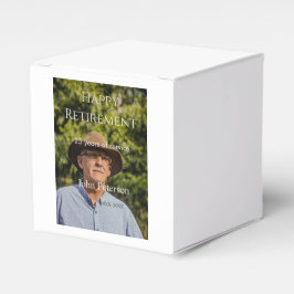 Caja Para Regalos Feliz retiro foto nombre años de servicio