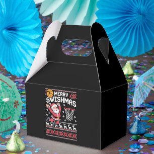 Caja Para Regalos Feliz Swishmas Baloncesto Feo Navidad Xmas 