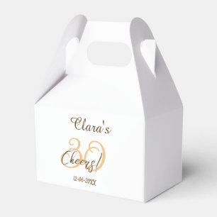 Caja Para Regalos Feliz treinta cumpleaños carbón marrón naranja neg
