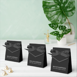 Caja Para Regalos Feminine Black Birthday Party Favor Design