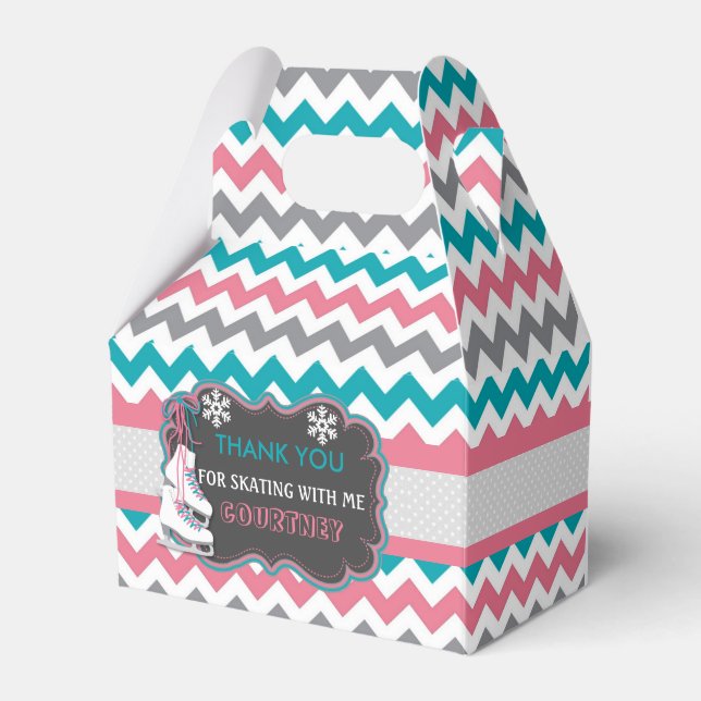 Caja Para Regalos Festividad de cumpleaños de invierno sobre hielo (Front Side)