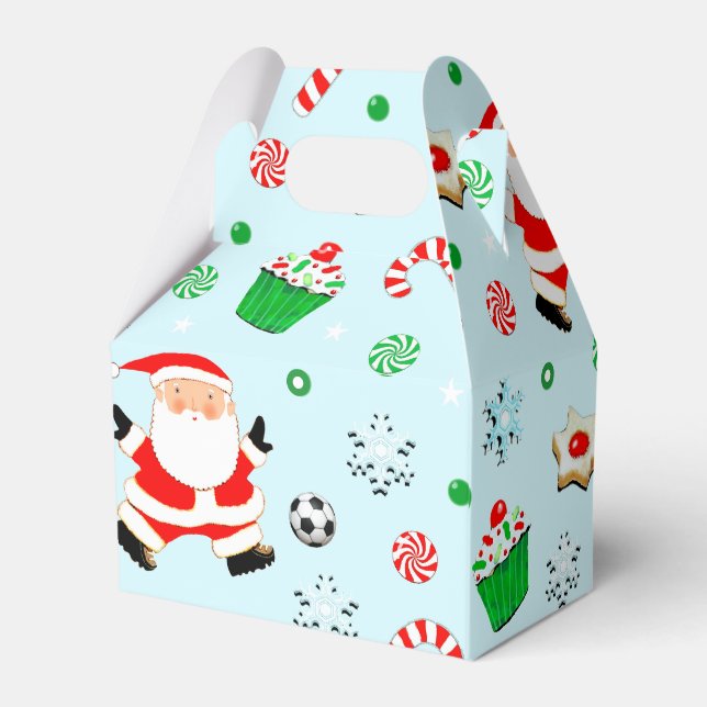 Caja Para Regalos Festividad de los Navidades de fútbol (Reverso)