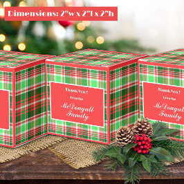 Caja Para Regalos Festividad de Navidades blancos verde rojo persona
