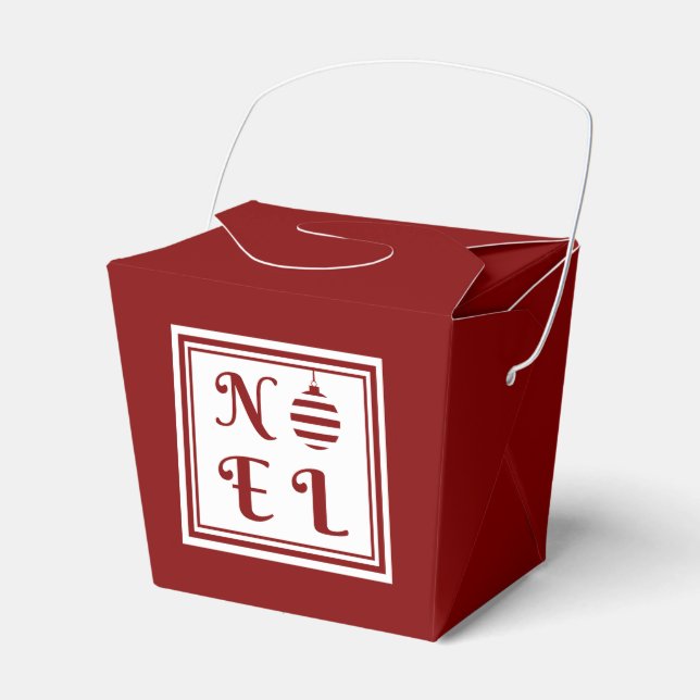 Caja Para Regalos Festividad de Noel Rojo Feliz Navidad (Front Side)