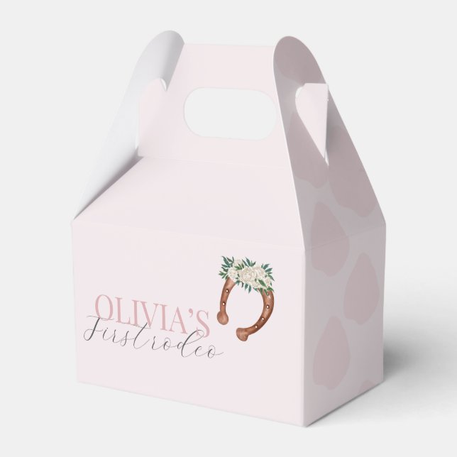 Caja Para Regalos Festividad del rodeo de la vaquera occidental rosa (Front Side)