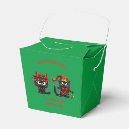 Caja Para Regalos Festividad divertida de Navidades negros