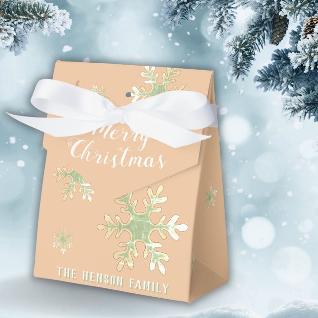 Caja Para Regalos Festividad Feliz Navidad Snowflake Nombre de la fa (Subido por el creador)