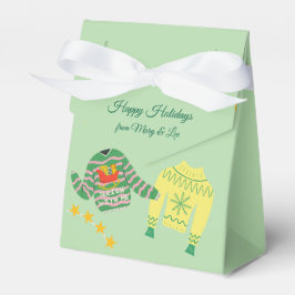 Caja Para Regalos Festividad Retro Fantasía Navidades de suéter favo