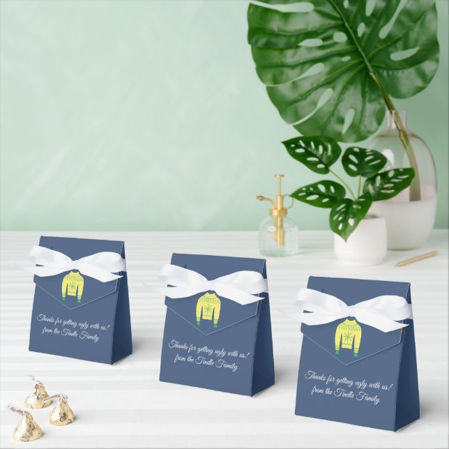 Caja Para Regalos Festividad Retro Fantasía Navidades de suéter favo (Múltiple)