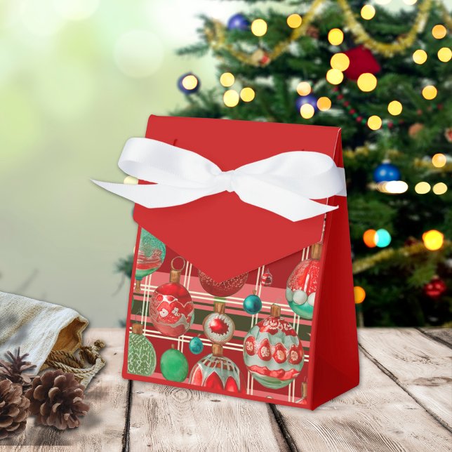 Caja Para Regalos Festividad tradicional de Placa Verde Rojo (Subido por el creador)
