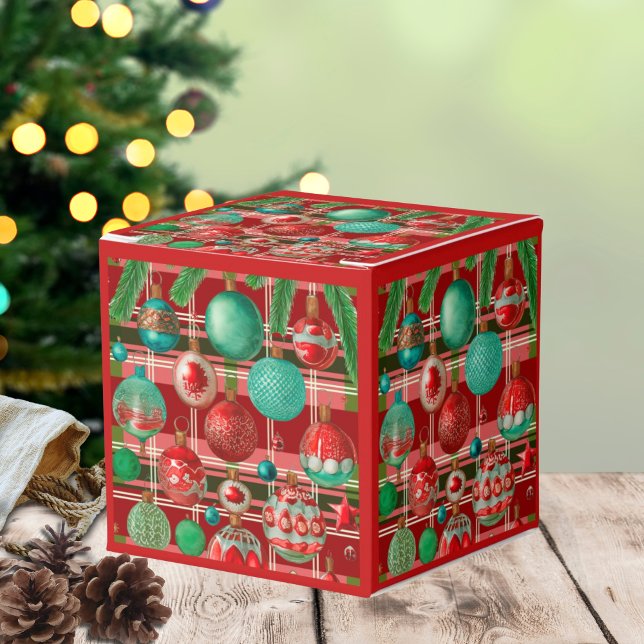 Caja Para Regalos Festividad tradicional de Placa Verde Rojo (Subido por el creador)