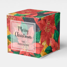 Caja Para Regalos Festividades de los Navidades de la Poinsettias Ro