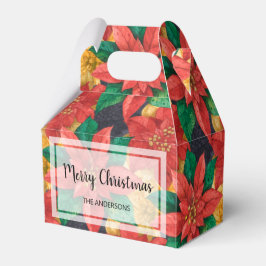 Caja Para Regalos Festividades de los Navidades de la Poinsettias Ro