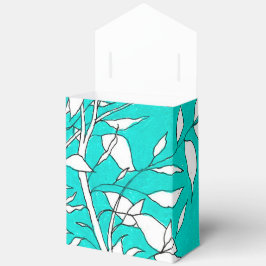 Caja Para Regalos Ficus Tree Plant Line Drawing Blue Background